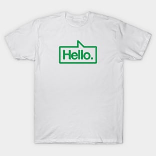 Hello - Talking Shirt (Green) T-Shirt